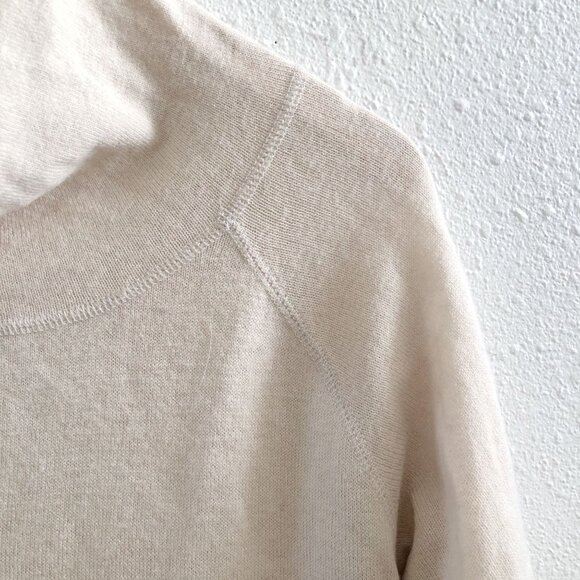 IBEX 3/4 Sleeves Lambswool/ Cashmere Blend Cowl Neck Sweater Medium Size - Picture 5 of 9